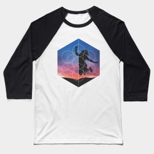 Sunset Girl Geometric Photography Baseball T-Shirt